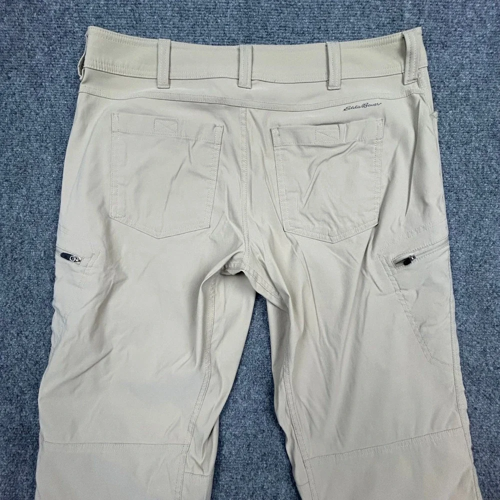 Eddie Bauer First Ascent Guide Pro Pants Mens 36x34 Khaki Hiking Utility Stretch